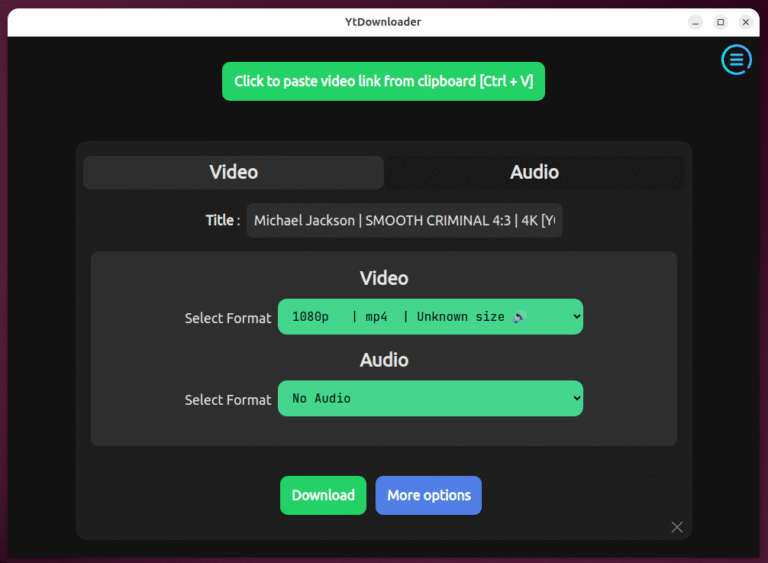 ytDownloader – Simple Linux GUI for YouTube Video Downloads