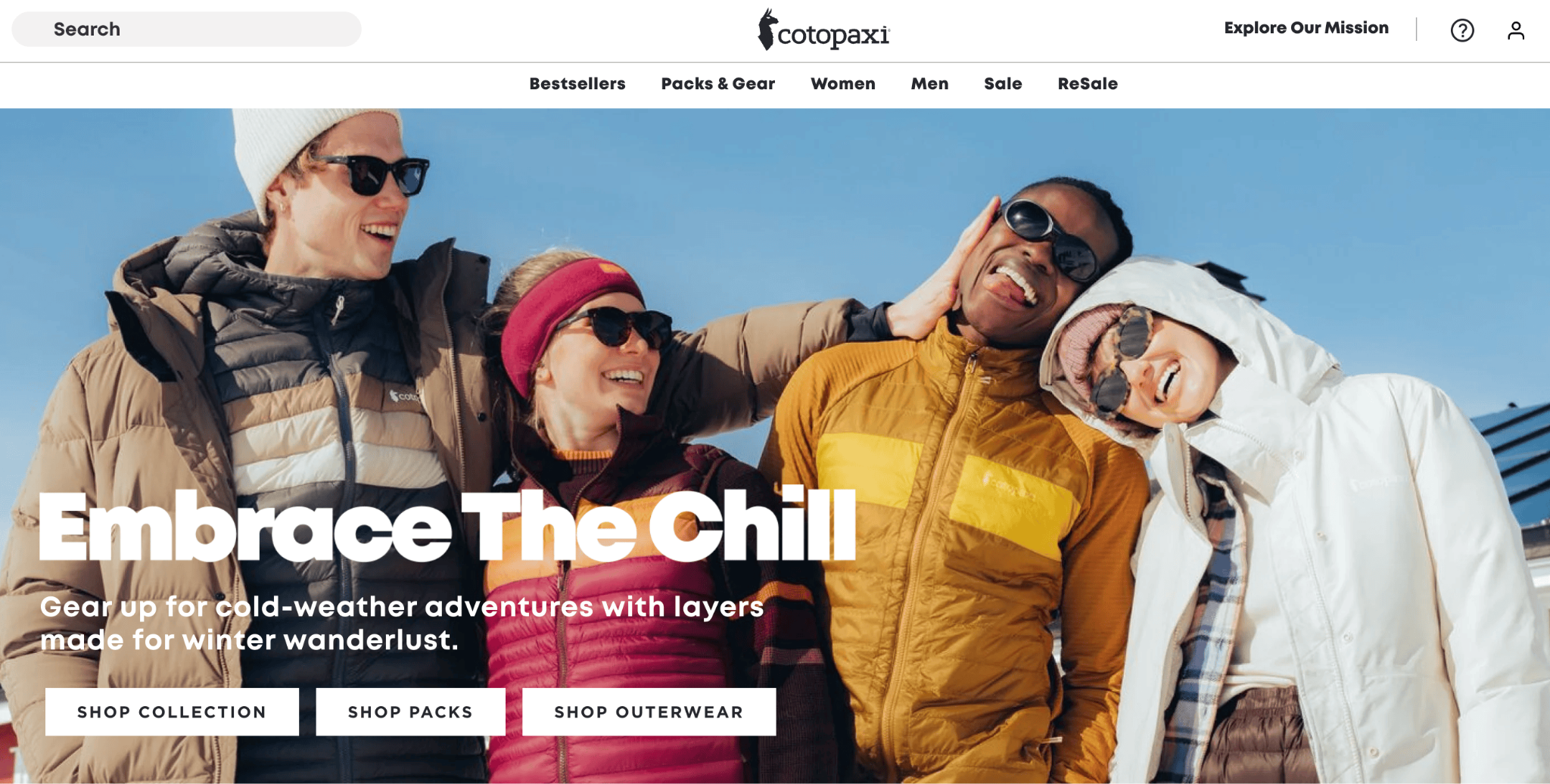 Homepage of Cotopaxi