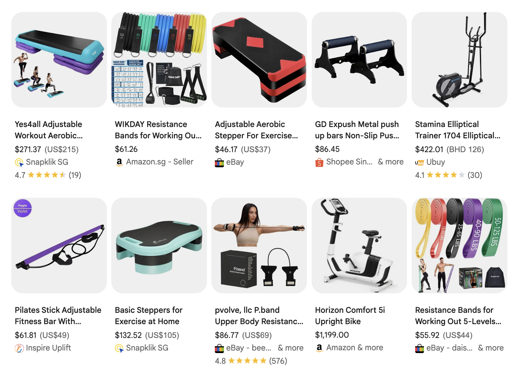 Home fitness equipment